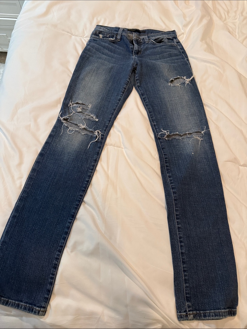 Joe's Jeans Dark Blue Distressed  Jeans
